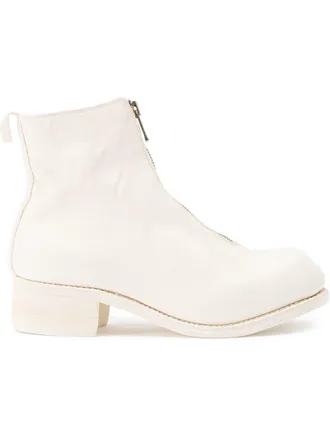 Guidi zipped ankle boots - women - Horse Leather/Calf Leather/Calf Leather - 35 - White