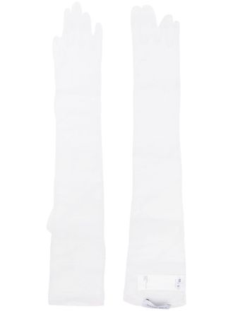 Ioana Ciolacu elbow-length gloves - White