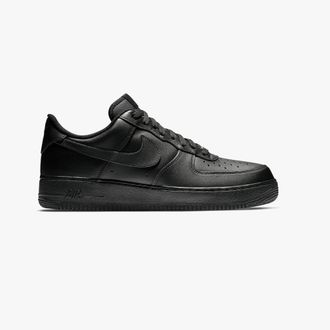 Nike Unisex Air Force 1 07 Trainers Black/Black Leather (archived) - Size UK 8.5