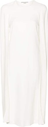 Stella McCartney cape-design dress - women - Viscose/Elastane/Acetate - 38 - White