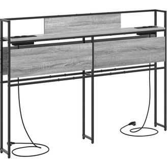 vidaXL Cabecera de almacenamiento con cabecera Gris sonoma 160 cm Vidaxl