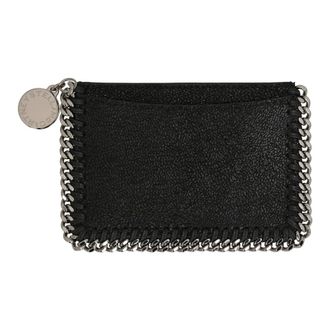 Stella McCartney Stella McCartney, Wallets & Cardholders, female, Black, Size: ONE SIZE Falabella Zip Cardholder