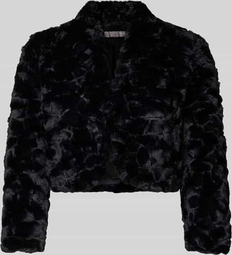 Christian Berg Cocktail Cocktailjacke aus Kunstfell mit Stehkragen in Black, Größe 38