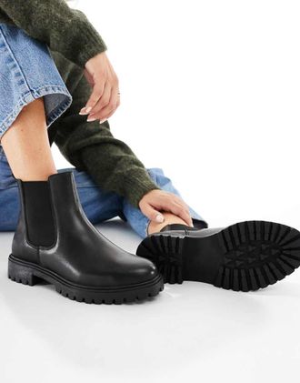 Aldo Adalitlan - Stivaletti Chelsea neri in pelle-Nero