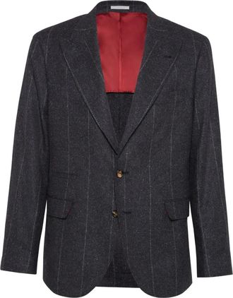 Brunello Cucinelli Blazer gessato - Grigio