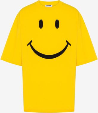 Moschino T-shirt in jersey di cotone organico Smiley - Giallo