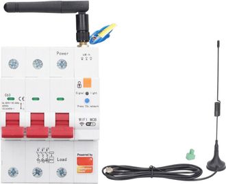 OEM Interruptor Autom&aacute;tico De Medici&oacute;n Wifi 3p 63a, Control Remoto, Conmutaci&oacute;n Con Retardo De Tiempo, Interruptor De Fuga Inteligente, Ac400v