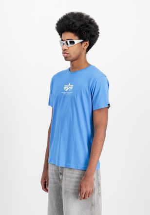 Alpha Industries T-Shirt ALPHA INDUSTRIES Basic T-Shirt ML, Herren, Gr. XXL, blau (mediteranian blau), Obermaterial: 100% Baumwolle, Shirts T-Shirt