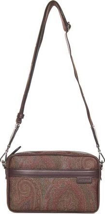 Etro Kleine Paisley Jacquard Crossbody Tas - Heren - Schoudertassen - Bruin - ONE Size - Katoen - Tassen