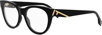 Fendi Demo Round Ladies Eyeglasses FE50101I 001 53