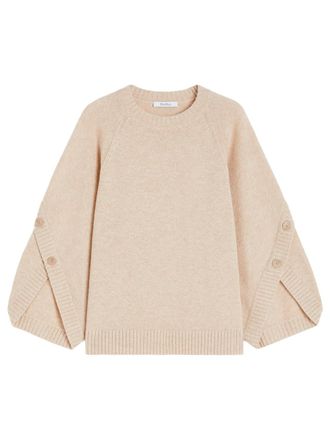 Max Mara Maglia Over Motivo Incrociato In Lana E Cashmere-Donna
