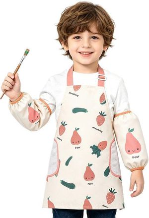 OEM Delantal Infantil, Delantal Infantil Impermeable Y Ajustable Con Mangas, Hornear, Pintar, Jardiner&iacute;a Y Otras Actividades Escolares