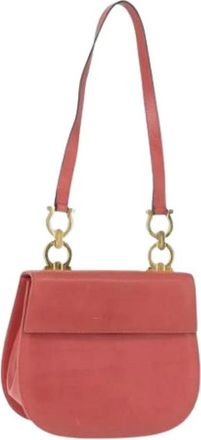 Ferragamo Pre-owned Shoulder Bags, female, Pink, Size: ONE SIZE Pre-owned Leather Shoulder Bag