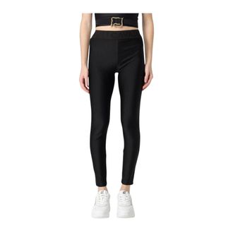 Just Cavalli Leggings, female, Black, XS, Embossed Waistband Leggings