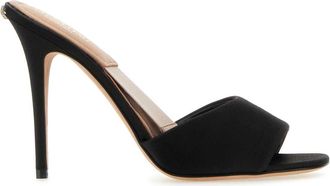 Valentino Garavani Black Satin Mules