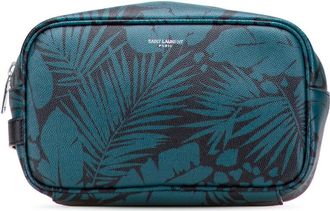 Saint Laurent Pre-owned Saint Laurent Grain de Poudre Tropical Palm Pouch GUE650125af>0521