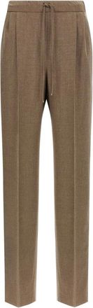 Max Mara Gatti Trousers - female - Max Mara - Straight Trousers - Gray - XS - Trousers