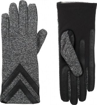 Isotoner WomenS Chevron Spandex Gloves In Black Heather