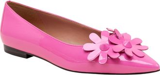 Linea Paolo Narcisus Pointed Toe Flat in Magenta Patent at Nordstrom, Size 5.5