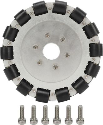 OEM Ruedas Omnidireccionales De Doble Fila De 152 Mm, Fabricadas En Caucho Y Aleaci&oacute;n De Aluminio, Adecuadas Para La Mejora De Robots M&oacute;viles, Disponibles