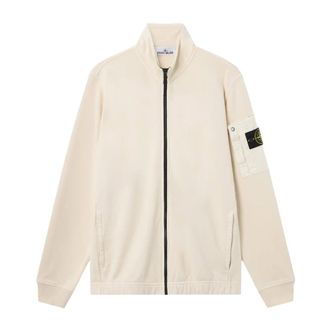 Stone Island Zip-throughs, male, White, Size: 2XL Zip-through Sweatshirt