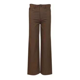 Toteme Broeken, Dames, Bruin, S, Katoen, Tailored Broeken