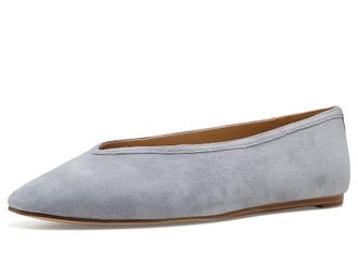 Marc Fisher Gradi Womens Flat Shoes Light Grey Suede : 8.5 M, Leather