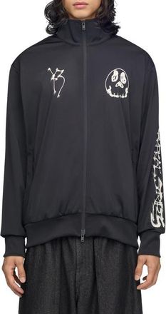 Yohji Yamamoto Chito Graphic Track Jacket in Black at Nordstrom, Size Medium
