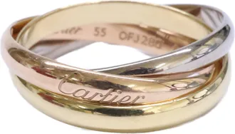 Cartier Pink Gold White Gold Yellow Gold Yellow Gold (18K) Pink Gold (18K) White Gold (18K) Band Ring (Pre-Owned)