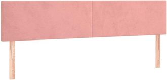 vidaXL Cabecero Con Led De Terciopelo Rosa 200x5x78/88 Cm Vidaxl