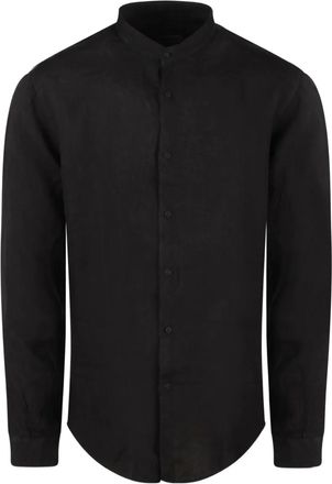 Costumein linen shirt - men - Linen/Flax - 52 - Black