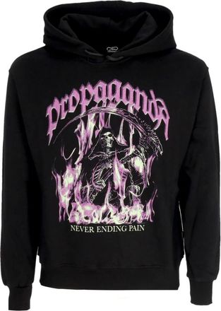 PROPAGANDA Zwarte hoodie met voorzak - Heren - Hoodies - Zwart - S - Katoen - Hoodies & sweatvesten