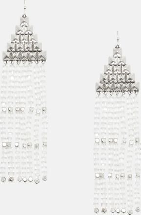 AllSaints Womens Brass/Glass Sarai Studded Bead Earrings, Size: One Size