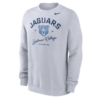 Nike Mens College (Spelman College) Mens Club Fleece Crew-Neck Sweatshirt in White | M33778SPEC25-WHT
