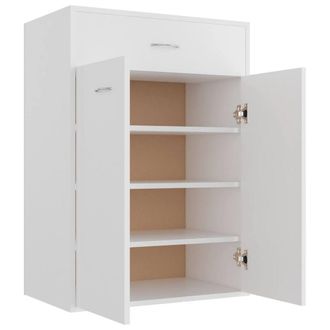 Berkfield Home Shoe Cabinet White 60x35x84 cm Engineered Wood | Size: 60 x 35 x 84 cm