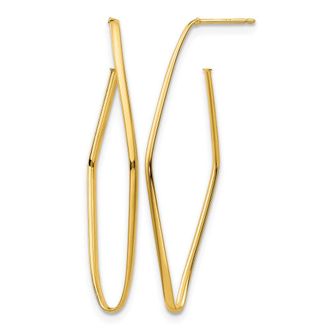 Diamond2Deal 14K Yellow Gold Fancy Drop Dangle Earrings
