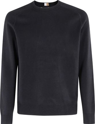 HUGO BOSS H-Hidoneo Trui - Heren - Ronde hals truien - Zwart - XL - Katoen - Truien & Vesten