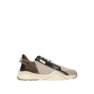 Fendi Schoenen, Heren, Veelkleurig, 41 EU, Leer, Flow Nubuck Leren Sneakers