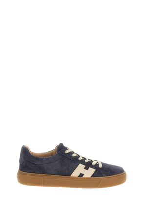 Hogan Blue Suede Leather Skater Sneakers