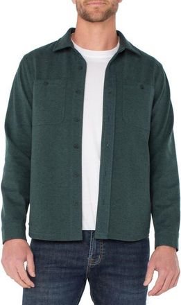 Liverpool L.A. Knit Button-Up Shirt in Spruce at Nordstrom, Size Xx-Large