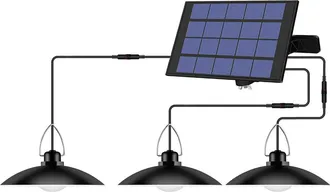 OEM L&aacute;mpara Colgante Solar Con Panel Ajustable, Sensor De Encendido/apagado Autom&aacute;tico, Resistente Al Agua Con Clasificaci&oacute;n Ip65, Ideal Para Uso En Exter