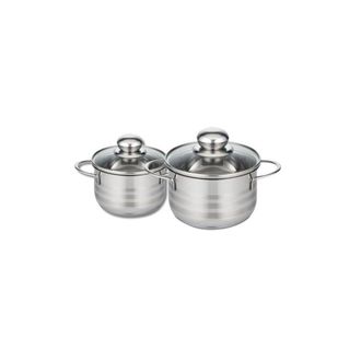 ELO Lot De 2 Faitouts - Fackelmann - Elo Brillant - Acier Inoxydable - Sans Pfas - 12 Et 14 Cm