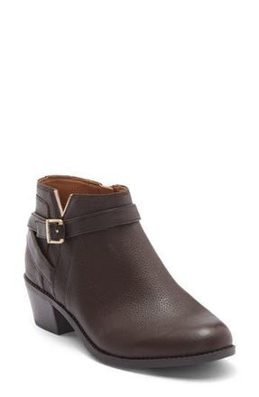 Vionic Farrah Bootie in Chocolate Ganached Leather at Nordstrom Rack, Size 10