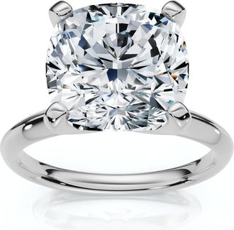 Pompeii3 Certified 5Ct Cushion Diamond Square Engagement Ring Lab Grown Solitaire