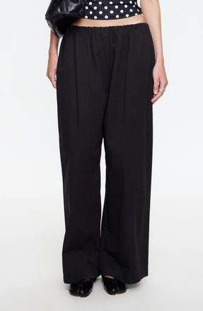 Lioness Tidekiss Wide Leg Pants in Noir at Nordstrom, Size X-Large