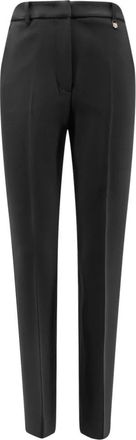 Max Mara Slim-fit Pantalon - Dames - Slim Fit Broeken - Zwart - M - Wol - Broeken