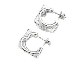Kate Spade New York Geo Pop Stacked Hoops Womens Earring Silver, Brass