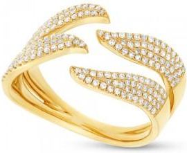 Allurez 0.50ct 14k Yellow Gold Diamond Pave Ladys Ring