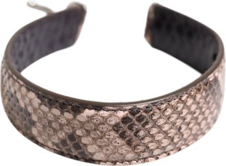 Dolce & Gabbana Womens Brown Exotic Leather Handbag Accessory Shoulder Strap Python Bag