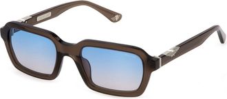 Police SPLL14 ORIGINS 57 0T88 Mens Sunglasses Brown Size 53